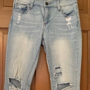 Distressed denim